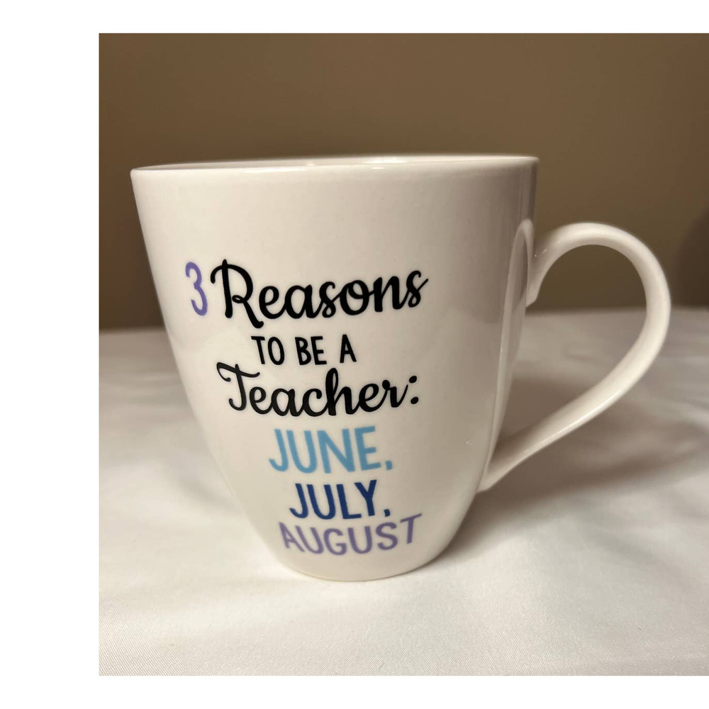 Pfaltzgraff Everyday 3 Reasons to Be a Teacher Mug 4 1/2"x4"